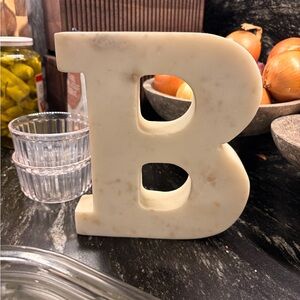 Solid Marble Letter B Decor